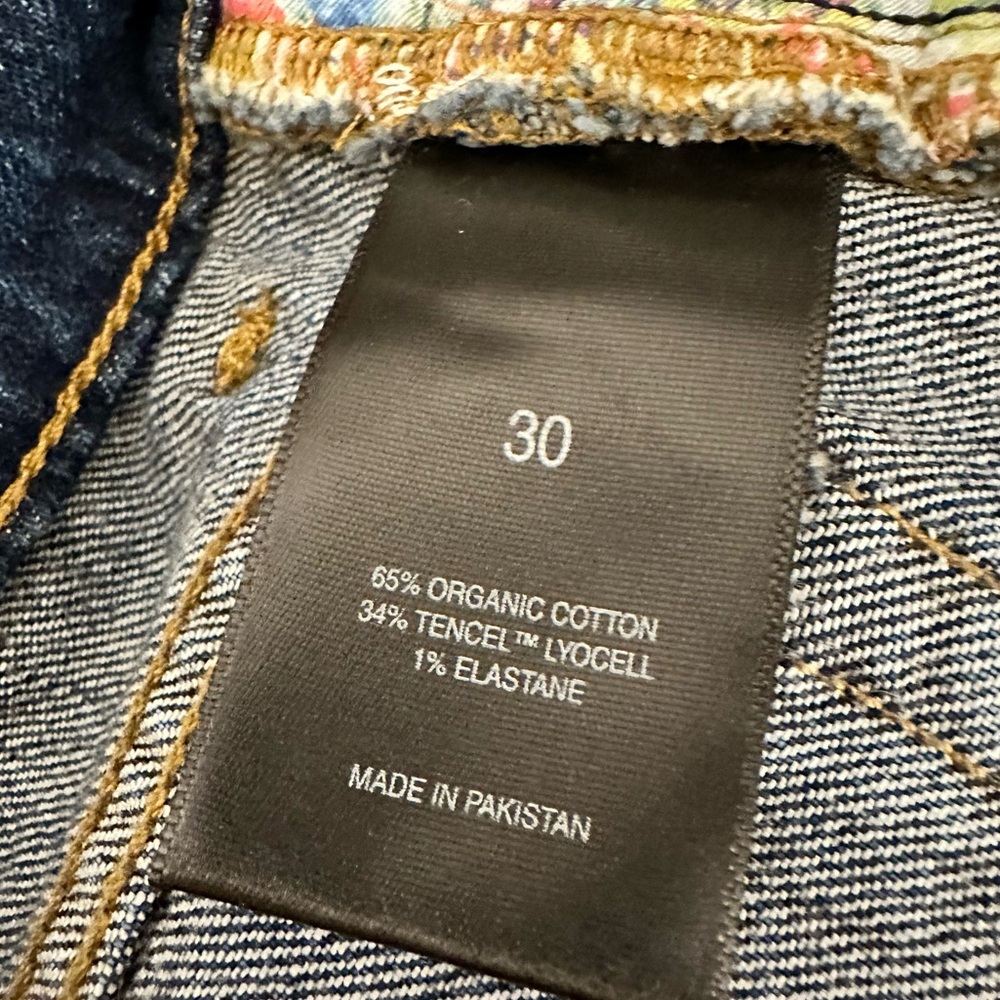 Johnny Was Barcelona Boyfriend Jeans Mason Blue Size 30 NWT - Picture 7 of 15